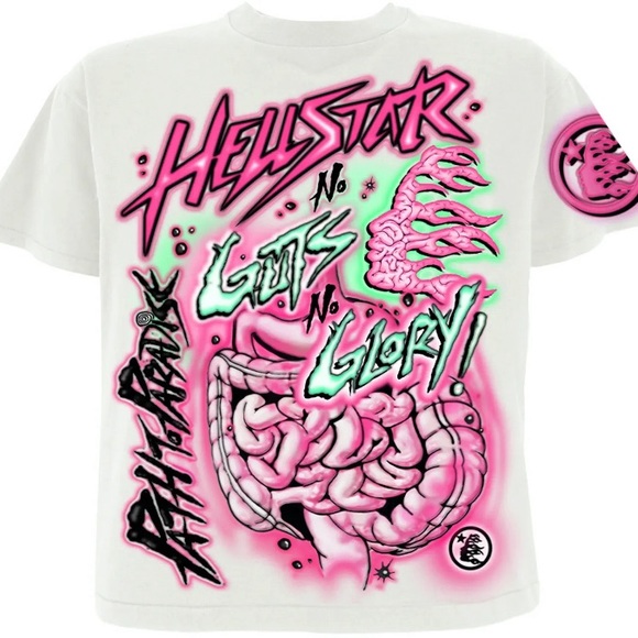 Hellstar No Guts No Glory T-ShirtWhite